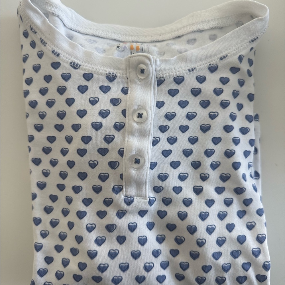 Roller rabbit blue disco heart pajamas size 4 years